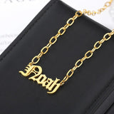 Personalized Name Necklace English Name Jewelry Stainless Steel Necklace Pendant
