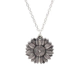 Sunshine Necklace Locket with Engraved Message Pendant for Women