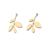 20pcs Brass Leaf Charms for DIY Necklace Earrings