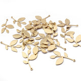 20pcs Brass Leaf Charms for DIY Necklace Earrings
