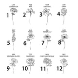 Custom Handwriting Style Name Necklace with Flower