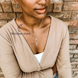 Custom Handwriting Style Name Necklace with Flower