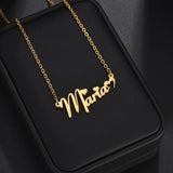 Butterfly Heart Name Necklace Stainless Steel for Women Girls