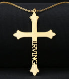 Nextvance Stainless Steel Name Cross Necklace Personalized Pendant