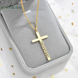 Nextvance Stainless Steel Name Cross Necklace Personalized Pendant