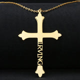 Nextvance Stainless Steel Name Cross Necklace Personalized Pendant