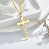 Nextvance Stainless Steel Name Cross Necklace Personalized Pendant