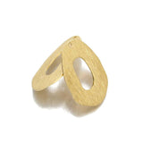10pcs Brass Geometry Oval Hollow Charms for DIY Earring Necklace Making