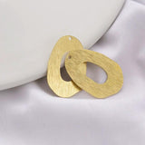 10pcs Brass Geometry Oval Hollow Charms for DIY Earring Necklace Making