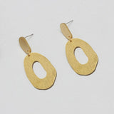 10pcs Brass Geometry Oval Hollow Charms for DIY Earring Necklace Making