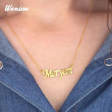 Personalized Name Necklace Stainless Steel Letter Pendant