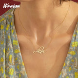 Personalized Name Necklace Stainless Steel Letter Pendant