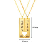 Lemegeton Personalized Name Necklace For Women Couples Engraving Name