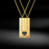 Lemegeton Personalized Name Necklace For Women Couples Engraving Name