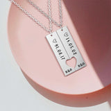 Lemegeton Personalized Name Necklace For Women Couples Engraving Name