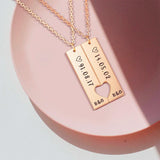 Lemegeton Personalized Name Necklace For Women Couples Engraving Name
