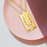 Lemegeton Personalized Name Necklace For Women Couples Engraving Name