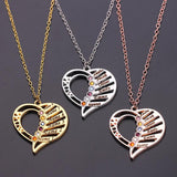 Heart Pendant Necklace with 6 Engraved Names