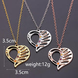 Heart Pendant Necklace with 6 Engraved Names