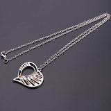 Heart Pendant Necklace with 6 Engraved Names