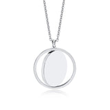 Personalized Spinner Necklace Pendant, Name Picture Stainless Steel Necklace