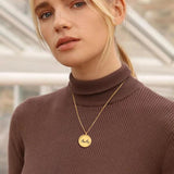 Personalized Spinner Necklace Pendant, Name Picture Stainless Steel Necklace
