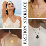 Personalized Spinner Necklace Pendant, Name Picture Stainless Steel Necklace