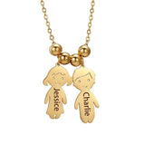 Personalized Children's Name Necklace Engraved Pendant Jewelry Gift