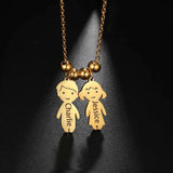 Personalized Children's Name Necklace Engraved Pendant Jewelry Gift