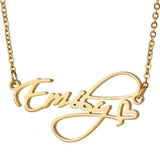 Cursive Name Heart Necklace Personalized Choker Nameplate Pendant