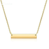 Personalized Stainless Steel Bar Necklace Nameplate Pendant