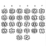 Monogram Necklace Initial Letter Pendant Necklace Stainless Steel Chain
