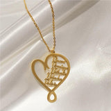 Personalized Family Name Heart Necklace