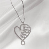 Personalized Family Name Heart Necklace