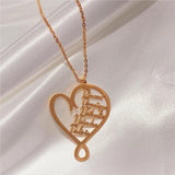 Personalized Family Name Heart Necklace