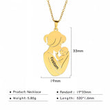 Skyrim Family Pendant Necklace Stainless Steel Jewelry Mother's Gift
