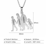 Skyrim Family Pendant Necklace Stainless Steel Jewelry Mother's Gift