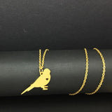 Personalized Bird Charm Parakeet Necklace - Any Words Gift