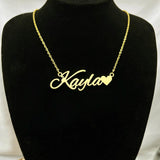 Personalized Heart Pendant Necklace Stainless Steel Chain