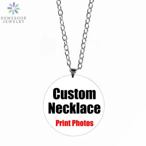 SOMESOOR Photo Printed African Wooden Pendant Necklace