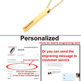 Personalized Bar Necklace Initial Letter Nameplated Pendant