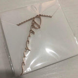Personalized Name Necklace Vertical Handwriting Nameplate Pendant