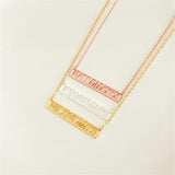 Personal Roman Numeral Date Necklace Engraved 18K Solid Wedding Anniversary Gift