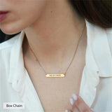 Personal Roman Numeral Date Necklace Engraved 18K Solid Wedding Anniversary Gift