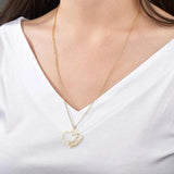 Personalized Heart Nameplate Necklace - Two Names