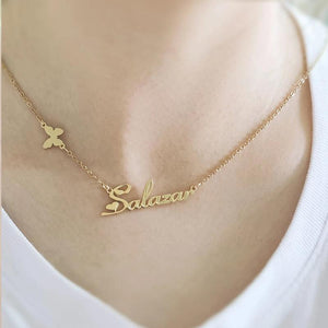 Customized Stainless Steel Butterfly Name Necklace