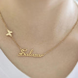 Customized Stainless Steel Butterfly Name Necklace