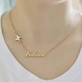 Customized Stainless Steel Butterfly Name Necklace