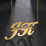Custom Big Letter Name Pendant Necklace Stainless Steel