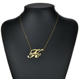 Custom Big Letter Name Pendant Necklace Stainless Steel